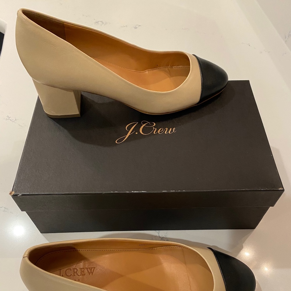 J Crew Women's Cap Toe Pumps  8.5